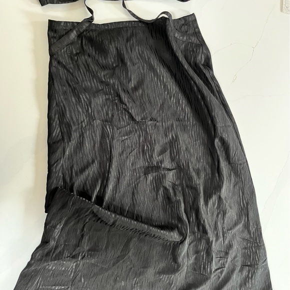 Lulus Fierce Vision Black Jacquard Print Satin Cutout Midi Dress - Picture 7 of 14